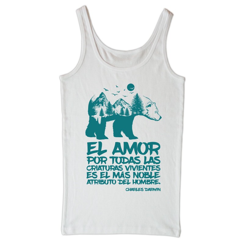 camiseta tirantes branca Darwin camiseta tirantes branca Darwin