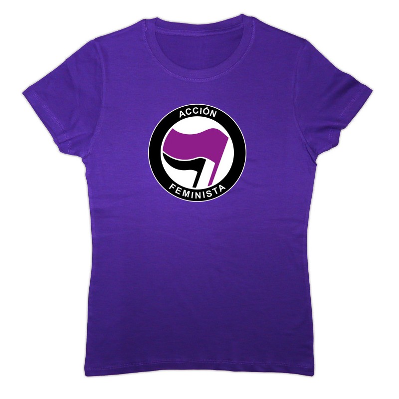 Kamiseta kolore lila "Acción feminista"