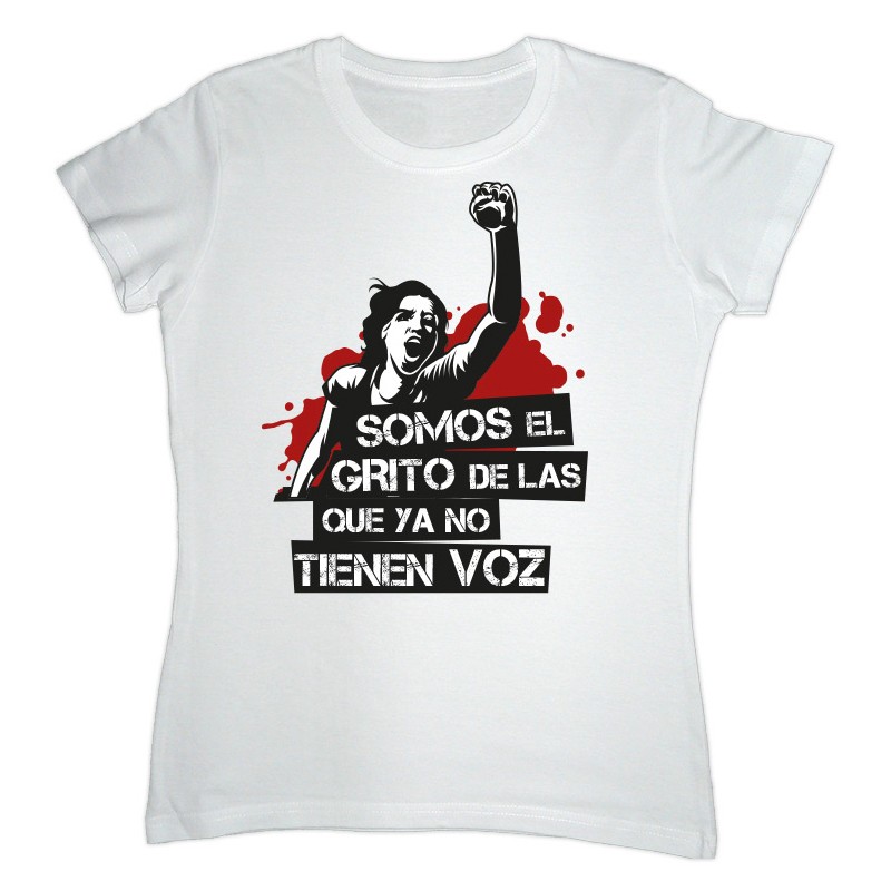 Camiseta feminista Somos el grito blanca