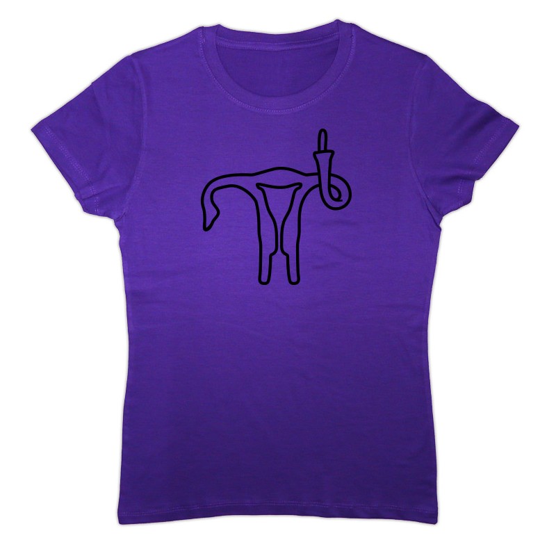 Camiseta color lila: Útero Feminista