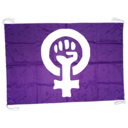 Bandera lila símbol feminista
