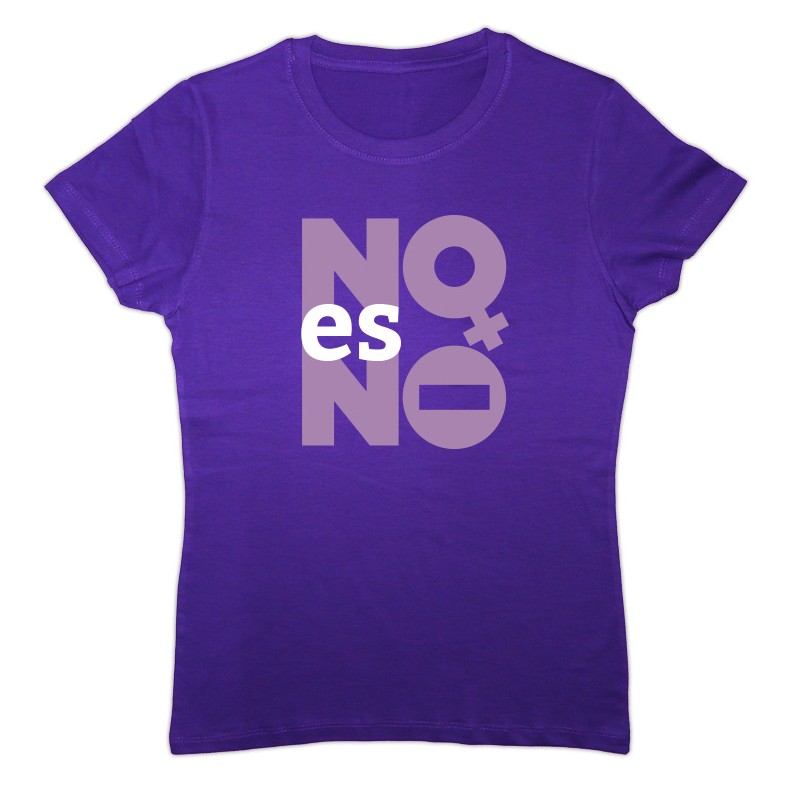Camiseta lila NO es NO