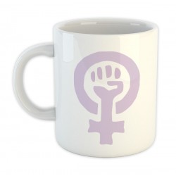 Tassa blanca símbol feminista